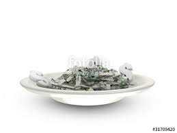plate full of money